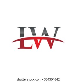 LW initial company red swoosh logo