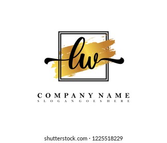 LW Initial handwriting logo concept