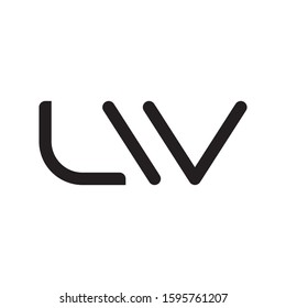 LW initial letter logo template vector icon design