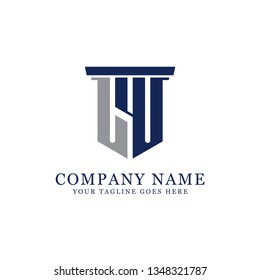 LW initial letter Vector, for accounting and finance company logo design