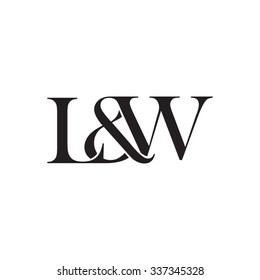 L&W Initial logo. Ampersand monogram logo