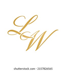 LW initial logo design vector stock
