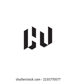 LW initial logo letters in high quality professional design that will print well across any print media