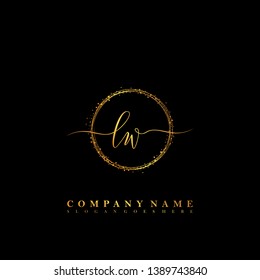 LW Initial luxury handwriting logo vector