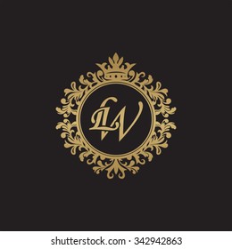 LW initial luxury ornament monogram logo