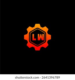 LW Initials Tech Logo Vector Art Icons and Graphics