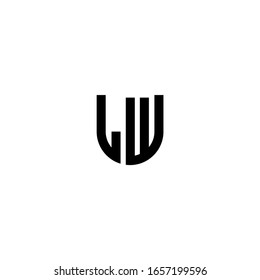 LW L W Letter Initial Logo Design