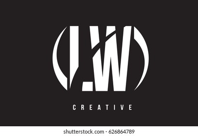 LW L W White Letter Logo Design with White Background Vector Illustration Template.