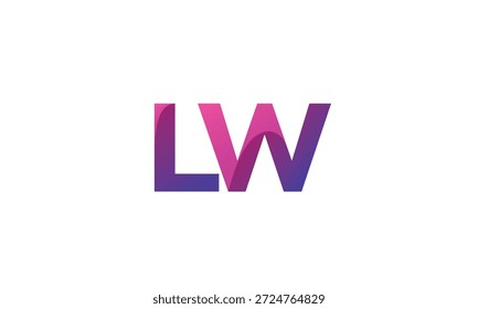 LW Letter Gradient Monogram Logo for Modern Business Branding