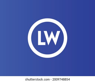Plantilla vectorial de diseño de logotipo de letra LW