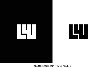 Plantilla vectorial de diseño de logotipo de letra LW