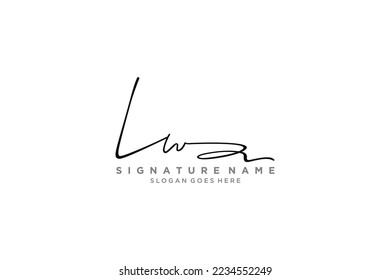 LW Letter Signature Logo Template elegant design logo Sign Symbol template vector icon