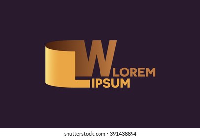 LW letters logo, L and W letters logo alphabet design.