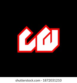 LW logo design, initial LW letter design with sci-fi style. LW logo for game, esport, Technology, Digital, Community or Business. L W sport modern Italic alphabet font. Typography urban style fonts.