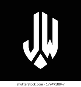 monograma del logotipo de la ley con plantilla de diseño de estilo de escudo del emblema