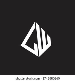 LW Logo monogram with standout triangle shape ribbon design template