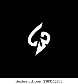 LW monogram esport logo design with cool shape concept in vector