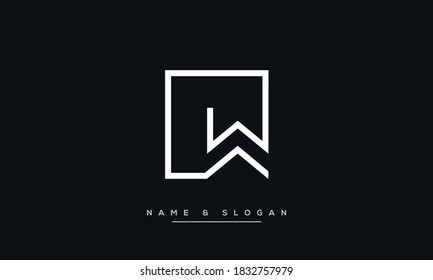 LW, WL Abstract Letters Logo Monogram