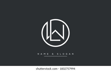 LW, WL Abstract Letters Logo Monogram