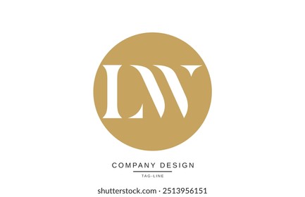 LW, WL Letras Abstractas Logo Monogram Design Fuente