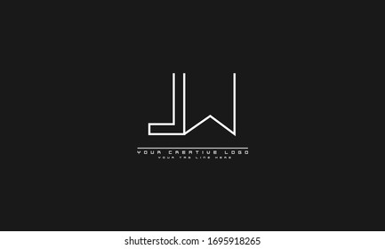 LW-WL-Vorlage für abstrakte Vektorillustration-Logo