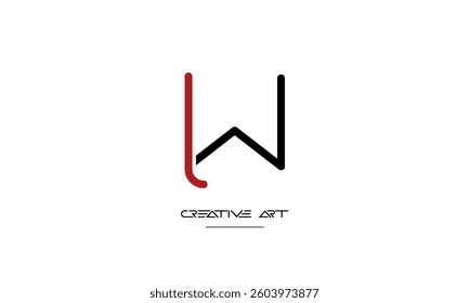 LW, WL, L, W abstract letters logo monogram
