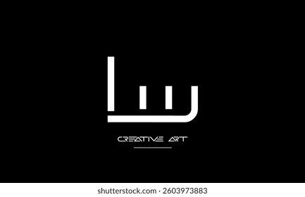 LW, WL, L, W abstract letters logo monogram