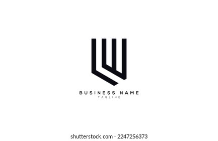LW, WL, LE, EL, LM, ML, Abstract initial monogram letter alphabet logo design