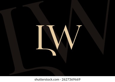 LW or WL letter logo icon design. Classic style luxury initials monogram.
