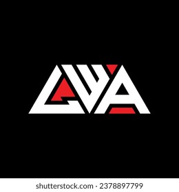 Diseño del logotipo de la letra triangular LWA con forma triangular. Monograma de diseño del logotipo del triángulo LWA. Plantilla de logotipo vectorial de triángulo LWA con color rojo. Logotipo triangular LWA Diseño sencillo, elegante y lujoso.