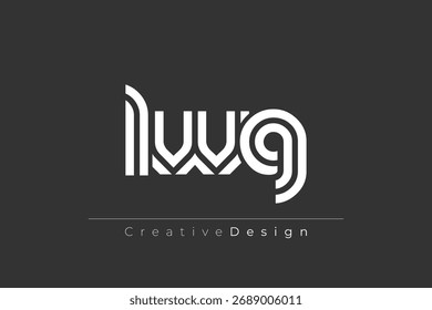 LWG Creative Unique Modern Letter Logo Design. Elegant Monogram Logo Design with Decorative Elements and Typography