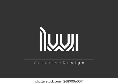 LWI Creative Unique Modern Letter Logo Design. Elegant Monogram Logo Design with Decorative Elements and Typography