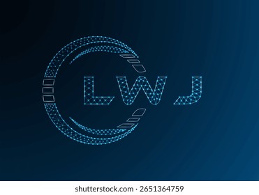 Diseño de Vector de logotipo de letra de polietileno baja LWJ. LWJ diseño de logotipo de poliéster inferior. Logotipo de poliéster bajo.