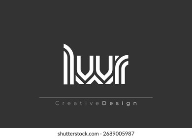 LWR Creative Unique Modern Letter Logo Design. Elegant Monogram Logo Design with Decorative Elements and Typography