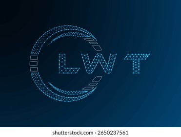 LWT low poly letter logo vector design. LWT lower poly logo design. Low poly logo.