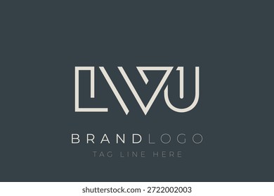 LWU abstract letter logo design. Modern Business Logo Design With Abstract Typography and Contemporary Style