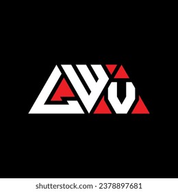 Diseño del logotipo de la letra triangular LWV con forma triangular. Monograma de diseño del logotipo del triángulo LWV. Plantilla de logotipo vectorial de triángulo LWV con color rojo. Logotipo triangular LWV Diseño sencillo, elegante y lujoso.