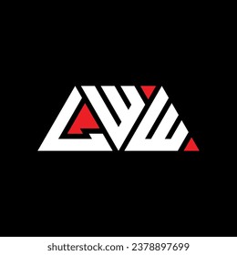 LWW triangle letter logo design with triangle shape. LWW triangle logo design monogram. LWW triangle vector logo template with red color. LWW triangular logo Simple, Elegant, and Luxurious design.