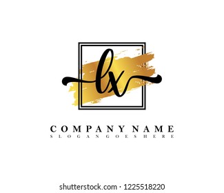 LX Initial handwriting logo concept