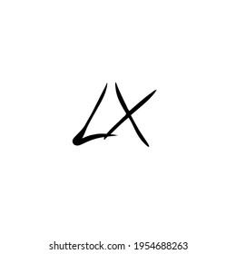 LX initial handwritten logo for identity