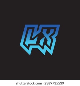 LX initial inspiration logo design esport and gaming clan ideas
