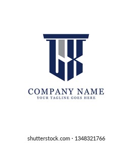 LX initial letter Vector, for accounting and finance company logo design