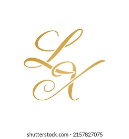 LX initial logo design vector stock