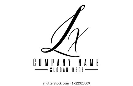 LX initial logo letter template illustration.