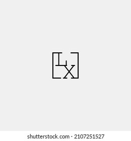 LX initial logo in line concept in high quality professional design that will be best for companies