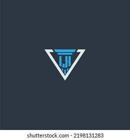 LX initial monogram for lawfirm logo ideas with creative polygon style design