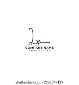 Lx Initial signature logo vector design
