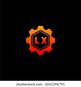 LX Initials Tech Logo Vector Art Icons and Graphics