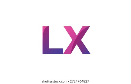 LX Letter Gradient Monogram Logo for Modern Business Branding