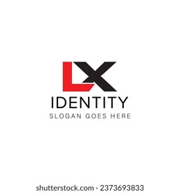 Logo de la carta LX diseño creativo con gráfico vector LX logotipo sencillo y moderno
